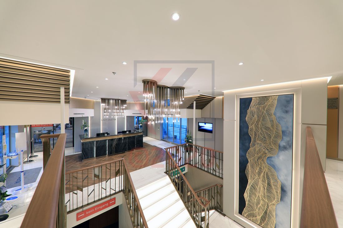 Blick auf Rezeption und Lobby MS Lady Diletta Blick auf Rezeption und Lobby MS Lady Diletta